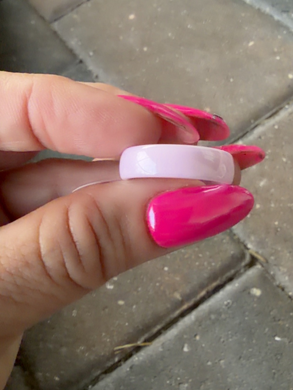 Classic Pale Pink Ceramic Band Ring - Women's Jewelry